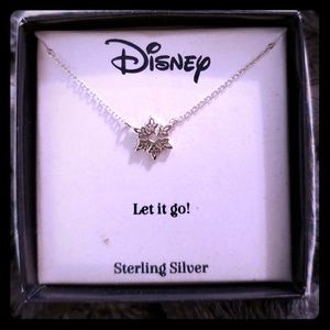 Sterling Silver Disney Frozen Snowflake Necklace